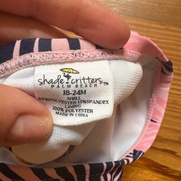 Shade Critters Vacay neon floral rash guard two piece swimsuit SIZE 18-24M - Picture 4 of 5